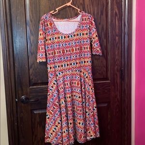 A LulaRoe “Nicole” dress.